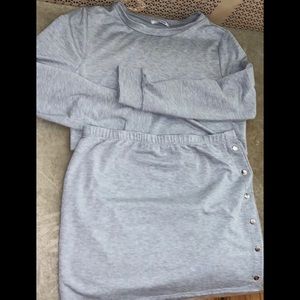Grey skirt set